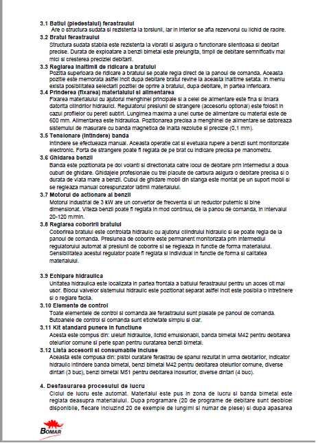 Ferestrau metal automata Bomar Transverse 510.330 GANC AN 2019