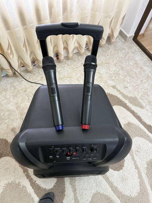 Boxa activa AZUSA 60W cu doua microfoane wireless