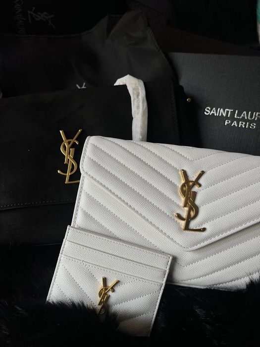 Чанта бяла на ysl