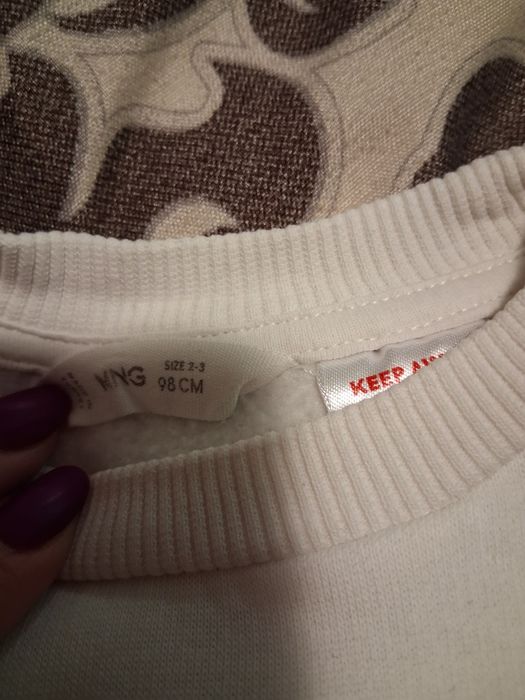 Blugi si bluzita MANGO fetite 2-3 ani