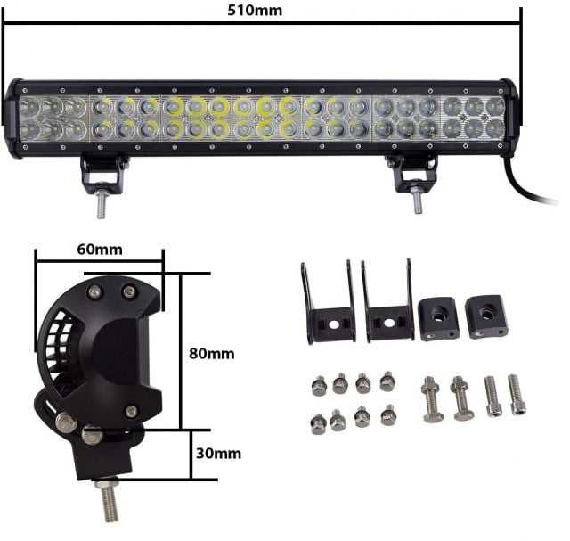 Proiector ATV Led Bar 126W 48 Leduri 51cm