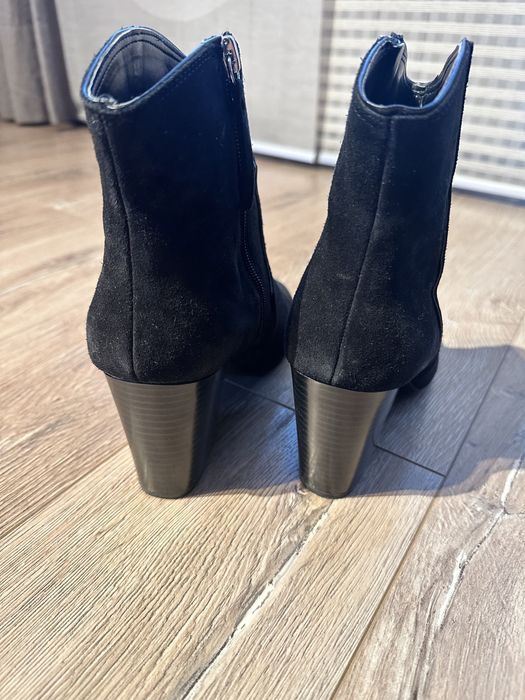 Боти Zara от естествен велур-номер 40