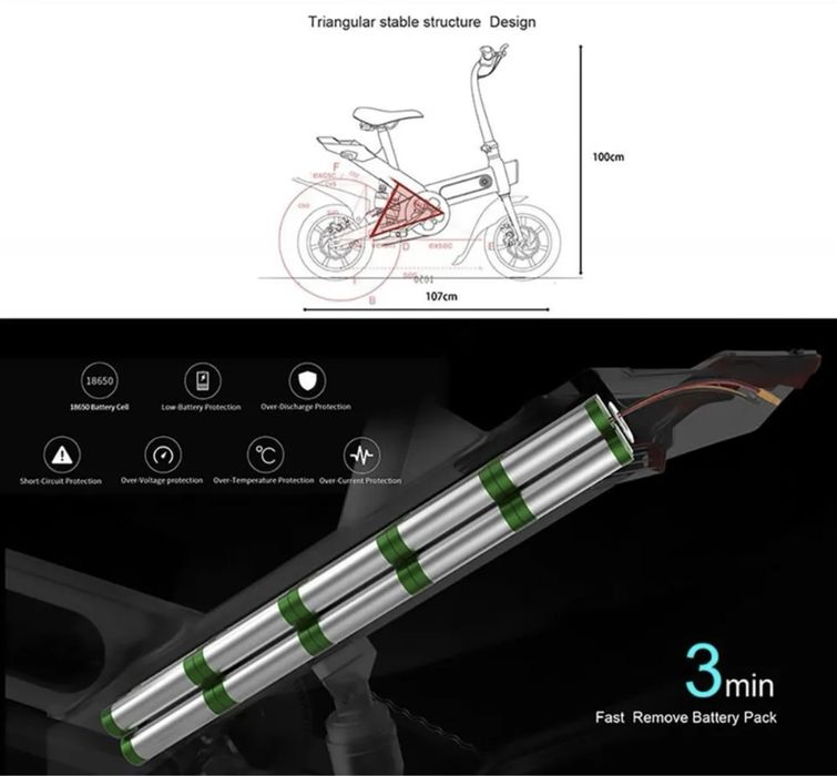 Bicicleta electrica pliabila