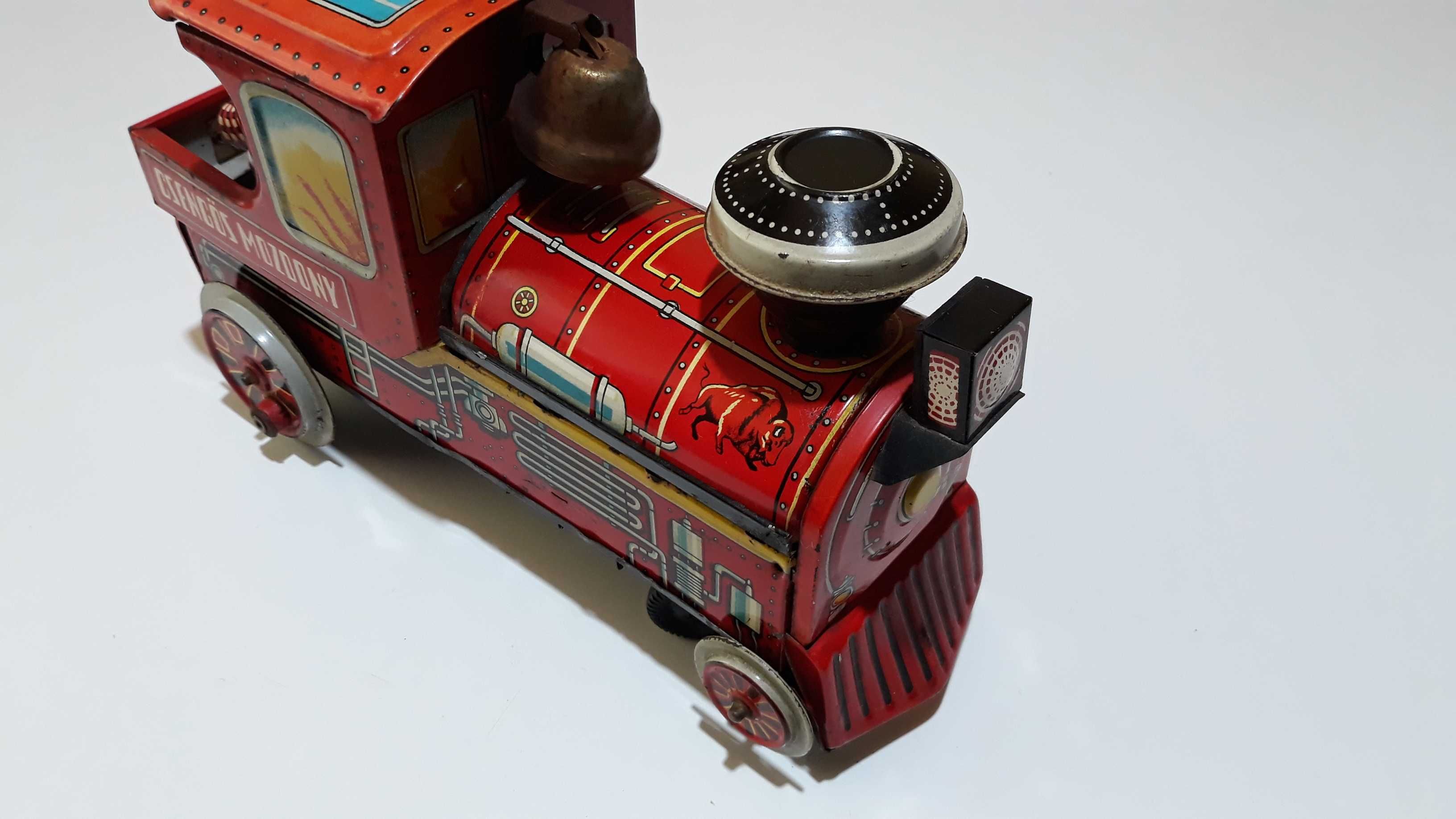 Jucarie veche tabla, tren , locomotiva Ungaria