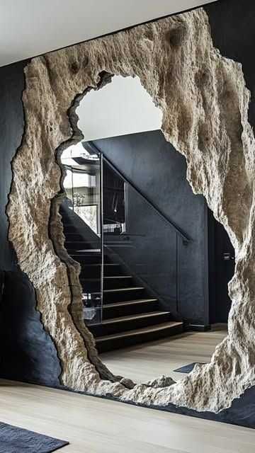 Скалы арт бетон имитация скал  зеркала  роспись стен