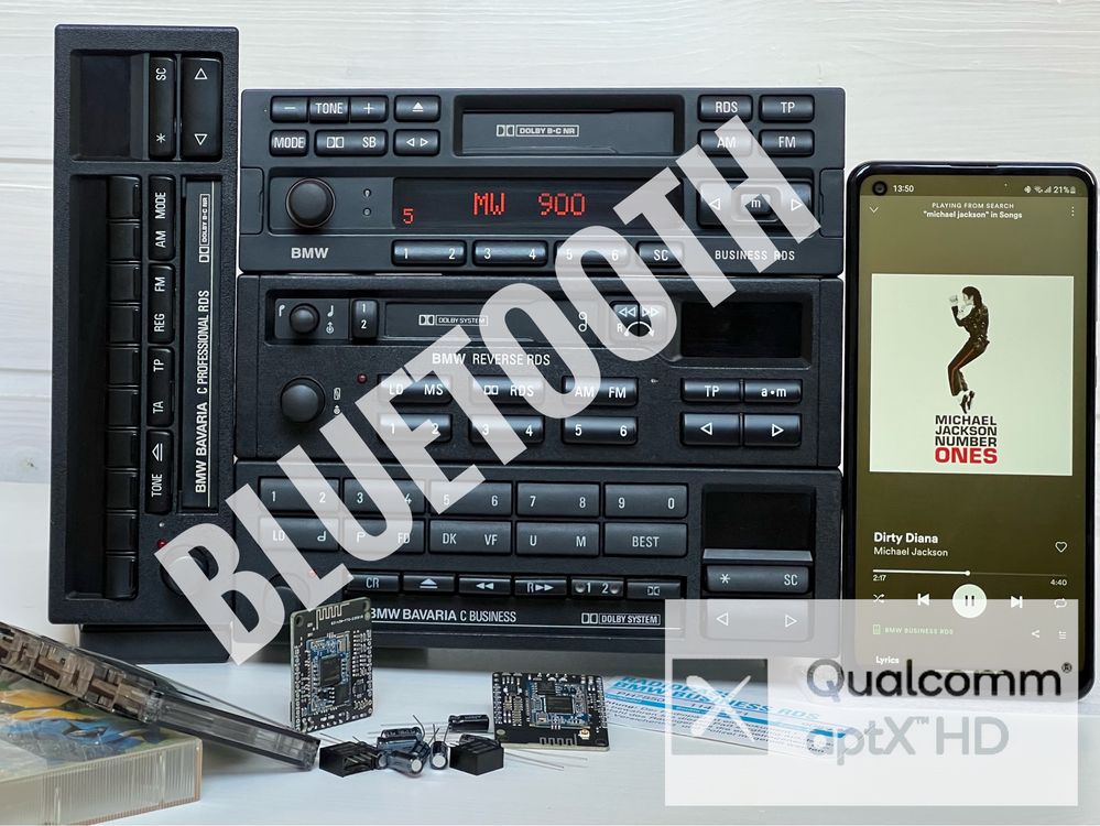 AUX/Bluetooth pentru casetofoane BMW | E30 E36 E34 E32 E31