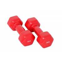 Винилови Гирички 2 × 3 кг / Vinyl Dumbbells / Цветни Гири за Аеробика