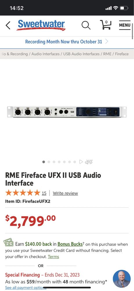 Rme fireface UFX II звуковая карта