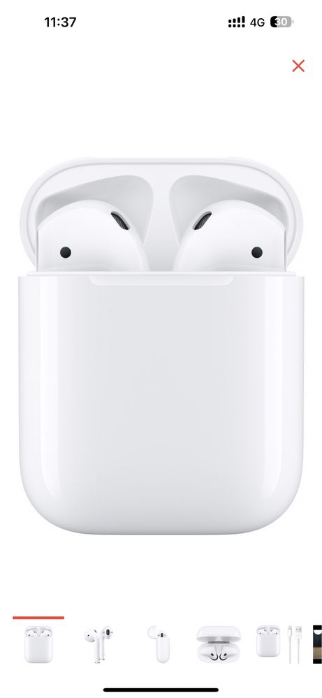 Наушники Apple AirPods with Charging Case белый