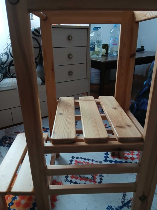 Дървена Кула монтесори с регулирана височина на платформата