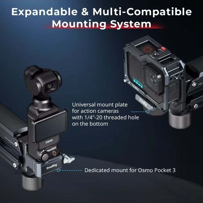 SmallRig 5123 suport suctiune auto pentru DJI Osmo Pocket 3