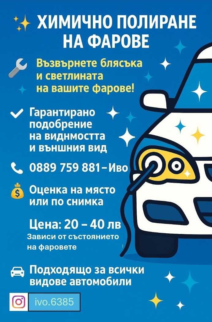 Химично Полиране На Фарове На Адрес