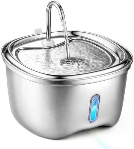 Нов фонтан Неръждаемa котешка поилка 3.5L с филтри 3 режима на струята