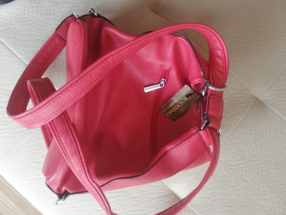 Раница / чанта червена кожа