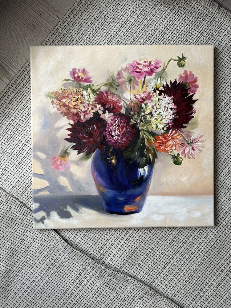 Картина маслом букет цветов