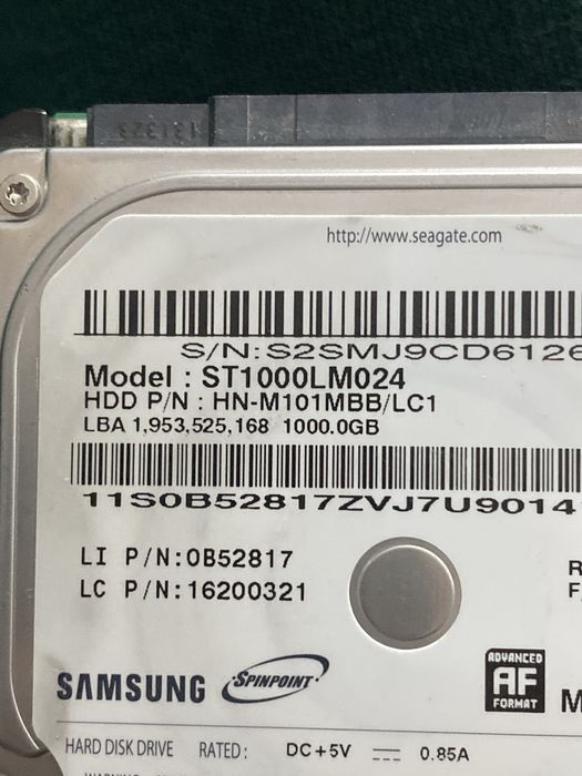 Жесткий Диск SAMSUNG ST1000LM024
