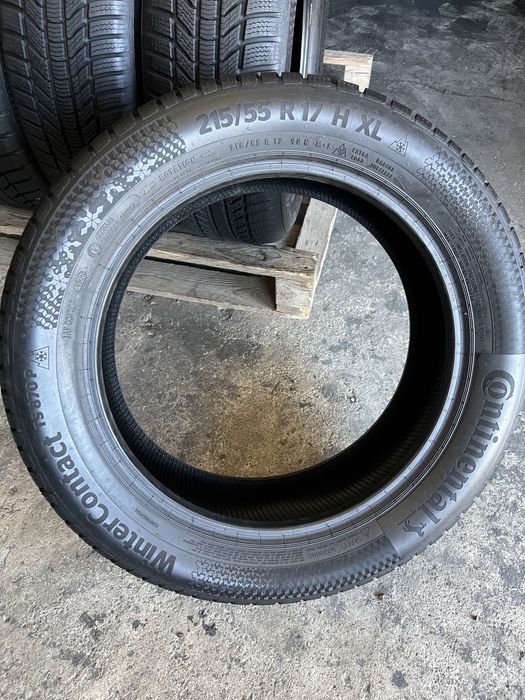 4 anvelope de iarna 215/55/17 Continental 8 mm DOT 2022!