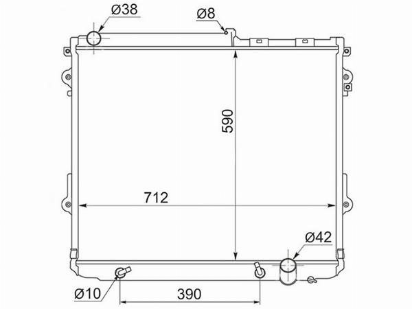Радиатор  Toyota Land cruiser