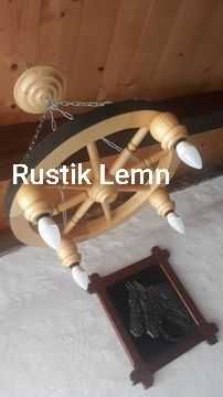 Lustre rustice din lemn