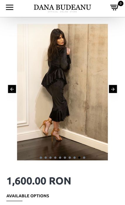 Rochie Dana Budeanu Velvet Corset Frill