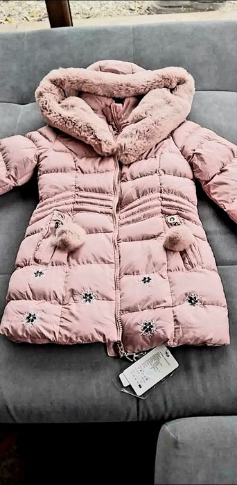 Rochiță lungă, geaca imblanita, blugi