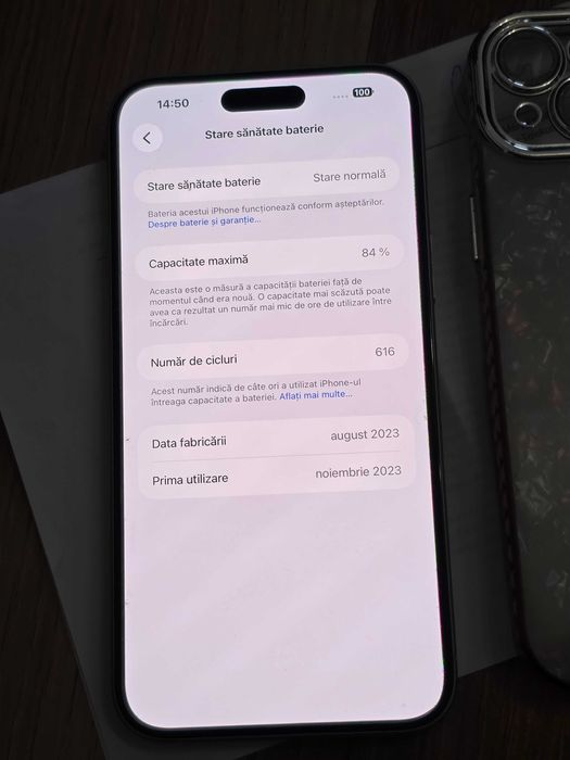 Iphone 15 Plus 128GB Green liber de rețea bateria 84%