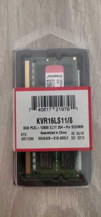 Memorie notebook Kingston 8GB, DDR3, 1600MHz, CL11, 1.35v