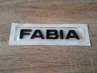 черен надпис Skoda Fabia емблеми лого нов стил