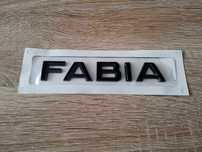 черен надпис Skoda Fabia емблеми лого нов стил