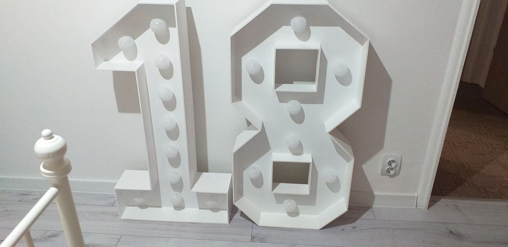 Cifra volumetrica aniversare majorat petreceri 18 led