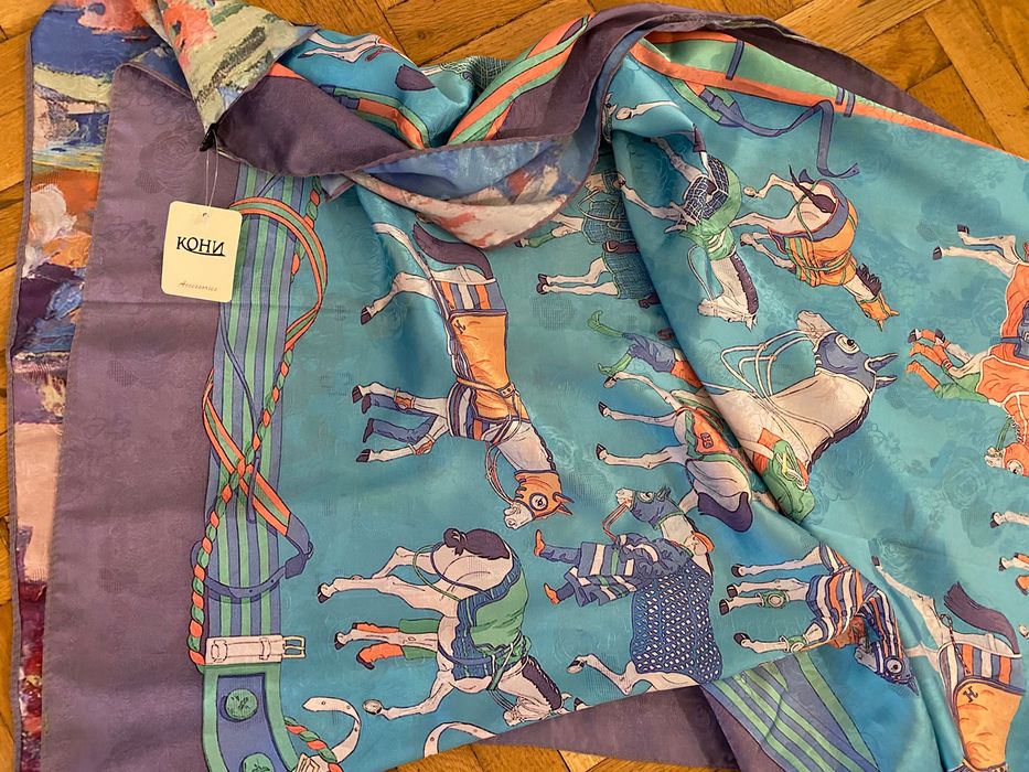 Дамски шал естествена коприна