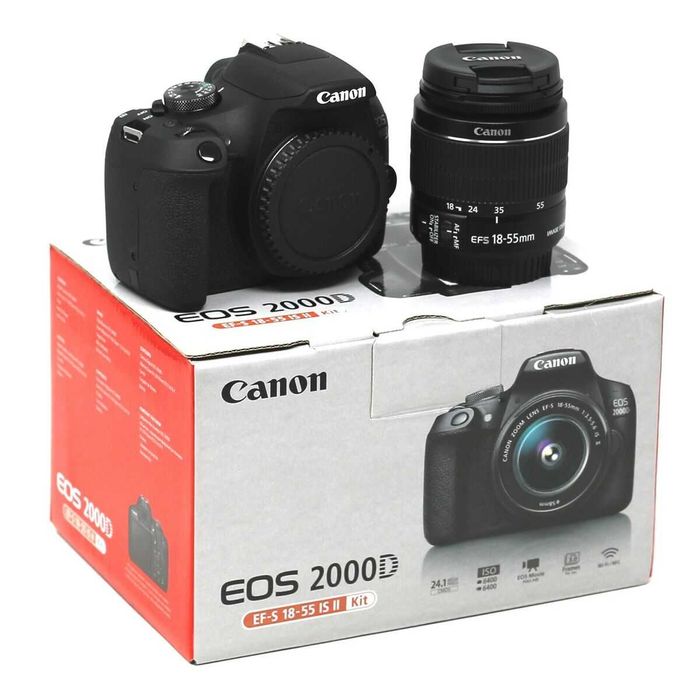Aparat foto DSLR Canon EOS 2000D, 24.1 MP, Negru