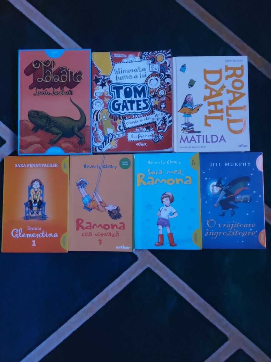Carti amuzante pt copii 7-12 ani editura Arthur Tom Gates Roald Dahl