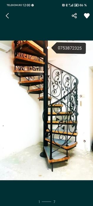 Scări Spirala Fier Forjat
