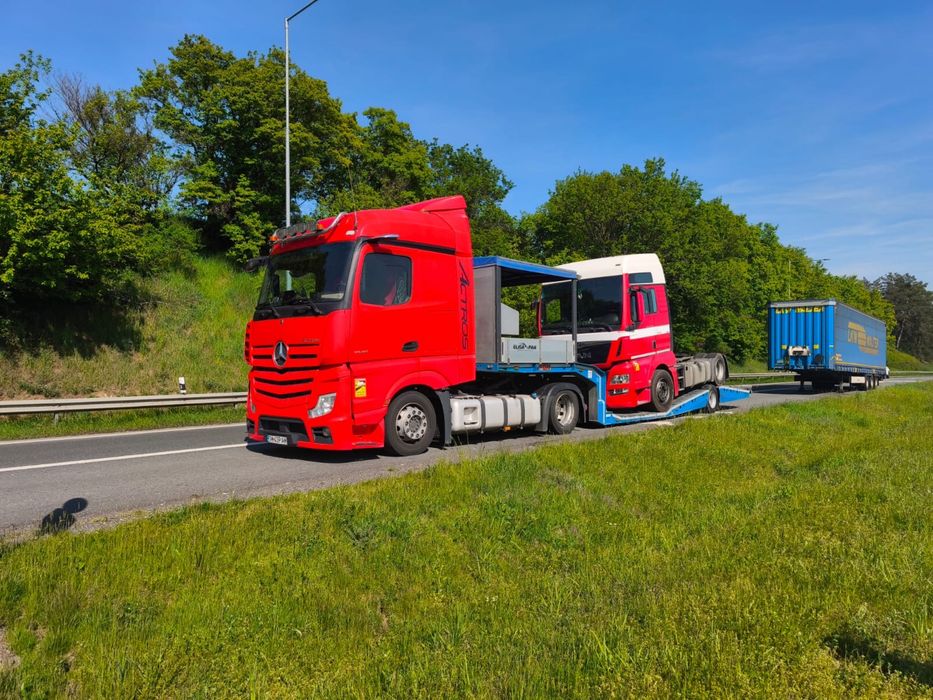 Inchiriem trailer pentru transport cap tractor si utilaje