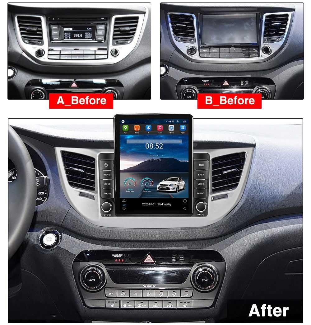 Navigatie Hyundai Tucson 2014-2018,Tesla, Android, 2+32GB ROM,10inch
