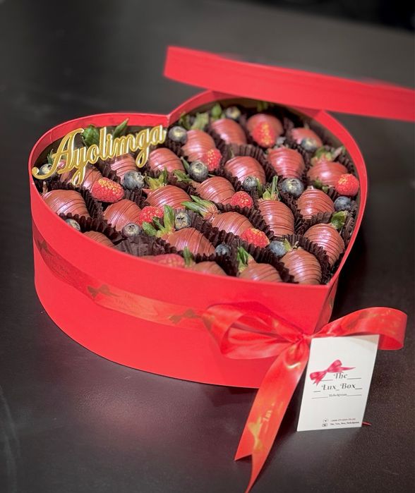 Клубника в шоколаде, Цветы, Букет, подарки