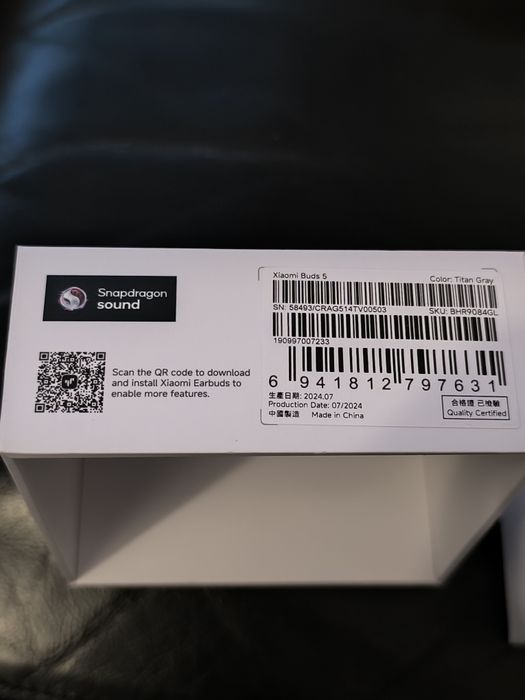 Xiaomi mi buds 5 , сиви, слушалки тапи Harman AudioEFX