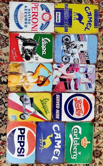 Tablii metalice vintage reclame bar