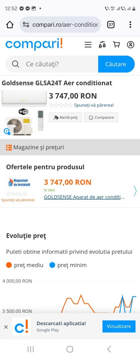 Aer conditionat de 24000 btu