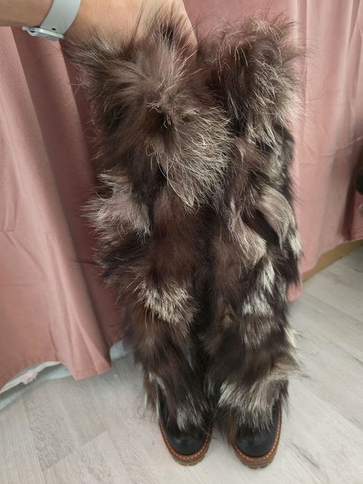 Cizme D&G blana vulpe