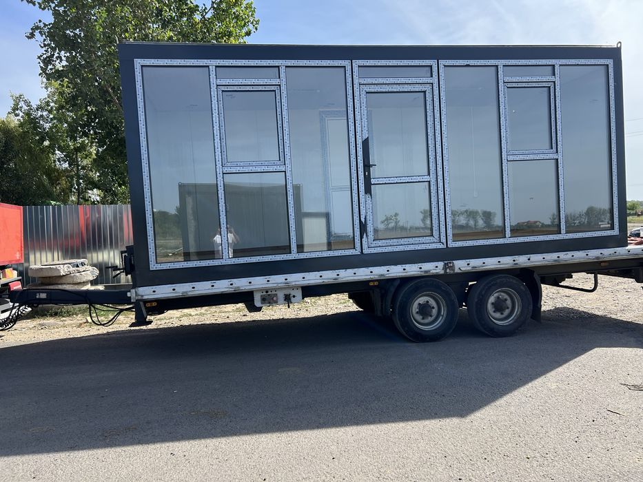 Container birou containere vitrina santier fast food paza teava neagra
