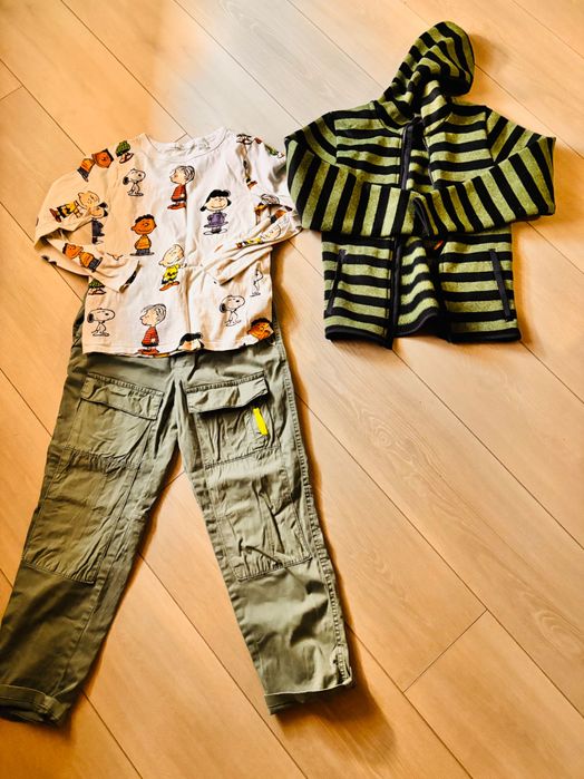 сет 2 панталона 3 блузи елек и жилетка 7-9 години Zara next hm adidas