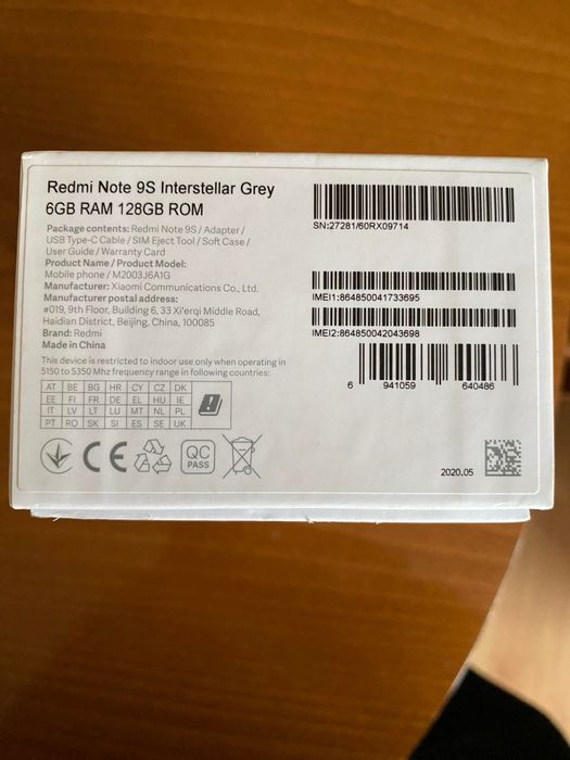 Xiaomi redmi note 9s