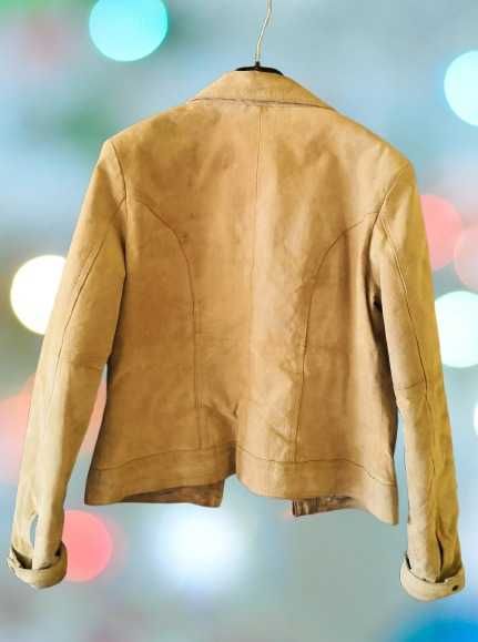 Кожено (естествен велур) яке Snap Shot