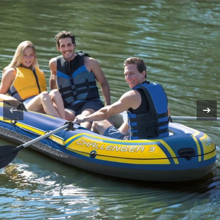 Barca intex challenger 3 cu vasle + pompa