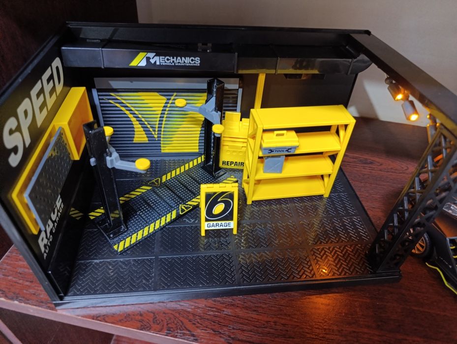 Диорама Светодиодное освещение Парковочная сцена Модель Гаража