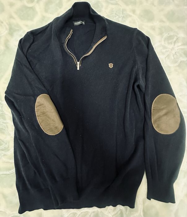 Темно синый рангда полу кардиган