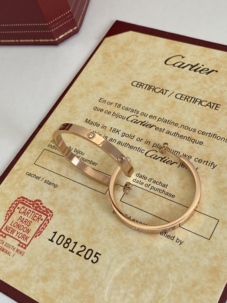 Cercei Cartier Love Rose Gold 585 Diamond