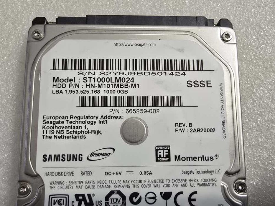 Hard Disk Laptop Seagate Momentus ST1000LM024, 1TB 5400rpm 8MB, SATA 2